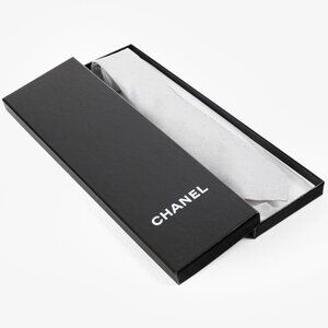 Chanel CC Monogram Embroidered Jacquard Silk Tie